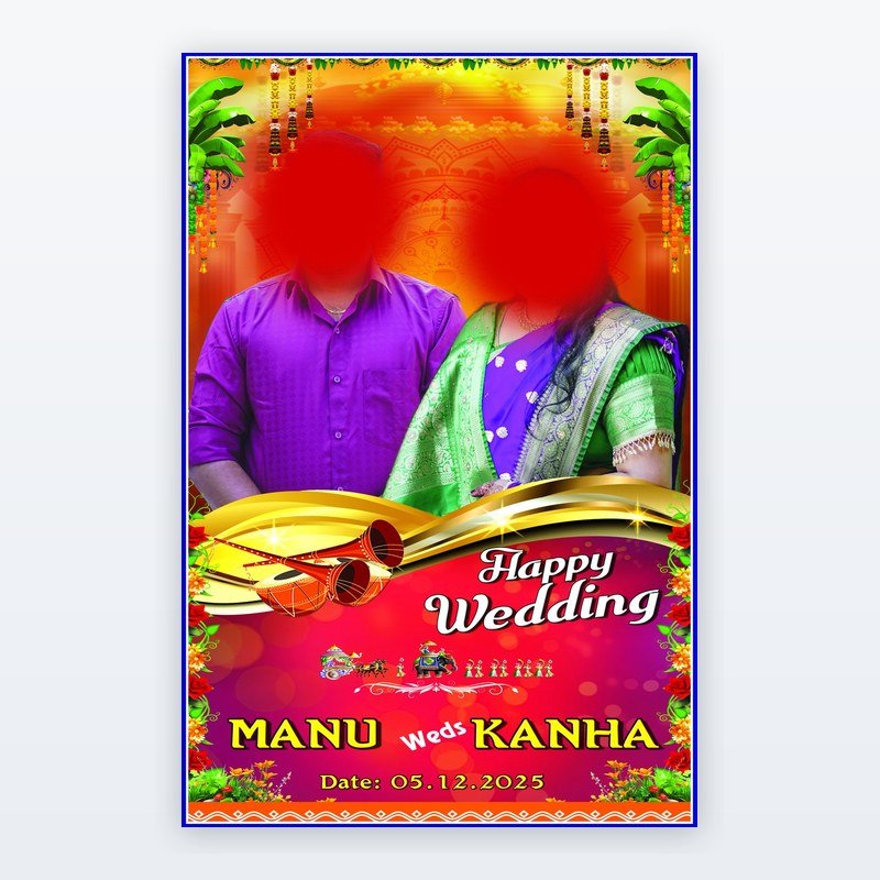 Wedding Standee — Traditional Red & Gold